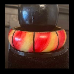 Vintage duel colored Brass Cuff/bangle bracelet